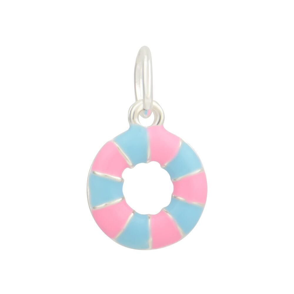 7343 Pack of 10 PCS Swim Rings 3D Enamel Charms Matte Gold Plated Kawaii